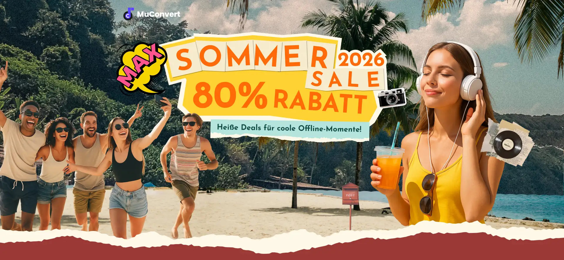 MuConvert Sommer-Sale: Heiße Deals mit bis zu 80 % Rabatt