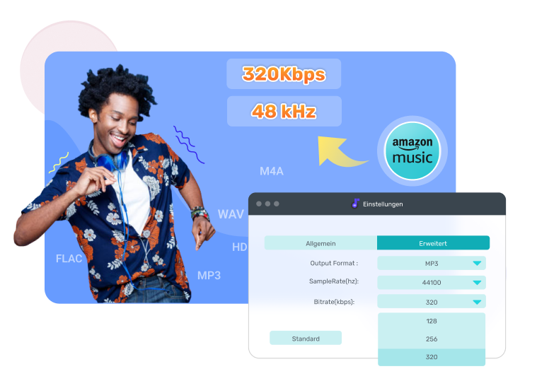 Amazon Music Downloads in Originalqualität erhalten