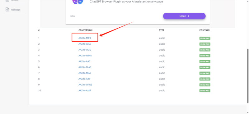 Aconvert AAX to MP3 Converter