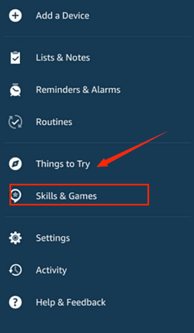 Skills und Games auswählen