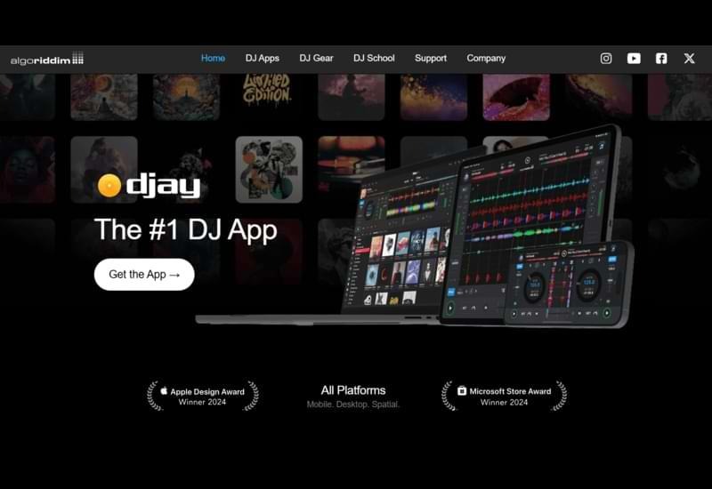 Die djay App von Algoriddim auf verschiedenen Geräten optimiert für SoundCloud DJ und Touch-Steuerung