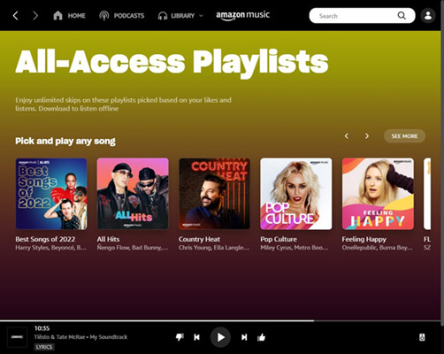 Amazon Music All Access Playlist