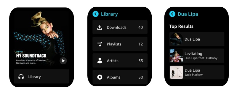Amazon Music auf Apple Watch (GPS-Version) abspielen