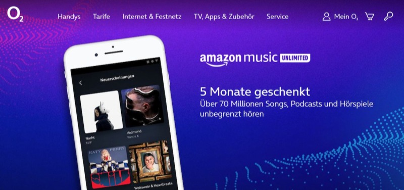 Amazon Music mit o2