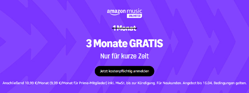 Amazon Music Ultimated Version Gratis für 3 Monate