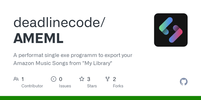 AMEML Github Amazon Music Downloader
