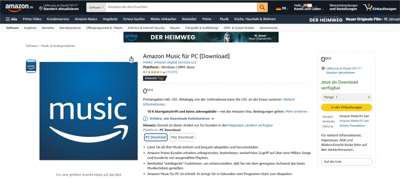 App bei Amazon.de finden 