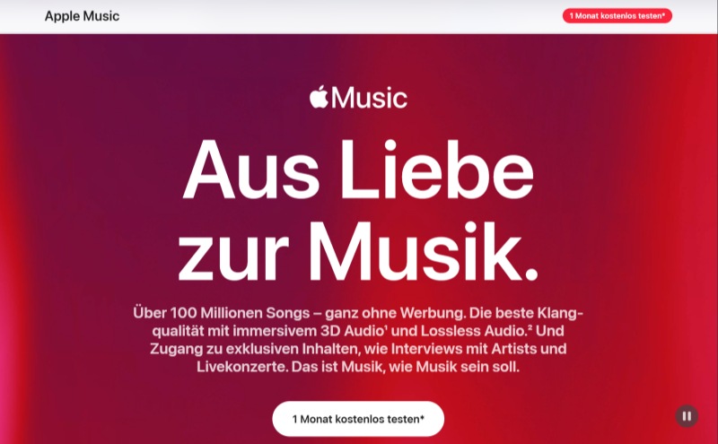 Apple Music 1 Monat kostenlos und offiziell