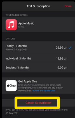 Apple Music auf iPhone kündigen