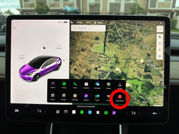 Apple Music auf Tesla auswählen