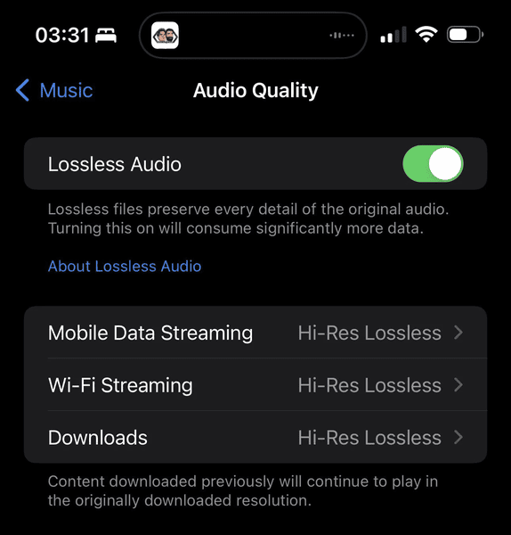 Apple Music Klangqualität