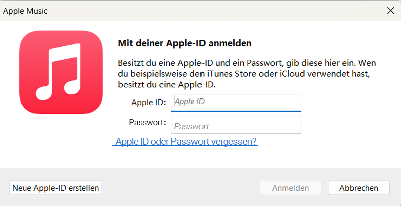 Apple Music Vorschau anmelden