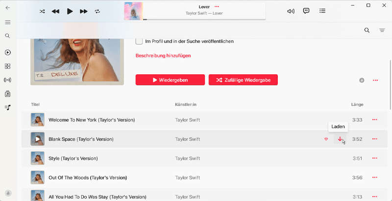 Apple Music Vorschau Musik downloaden