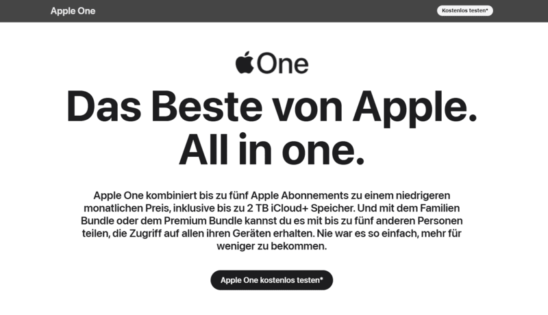 Apple Music kostenlos über die Apple One-Testversion nutzen
