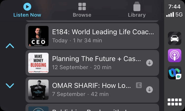Apple Podcasts Apple CarPlay App