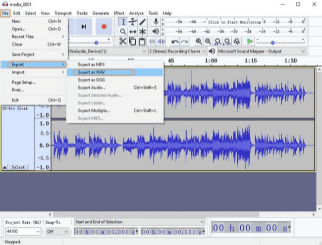 Audacity YouTube to WAV Converter