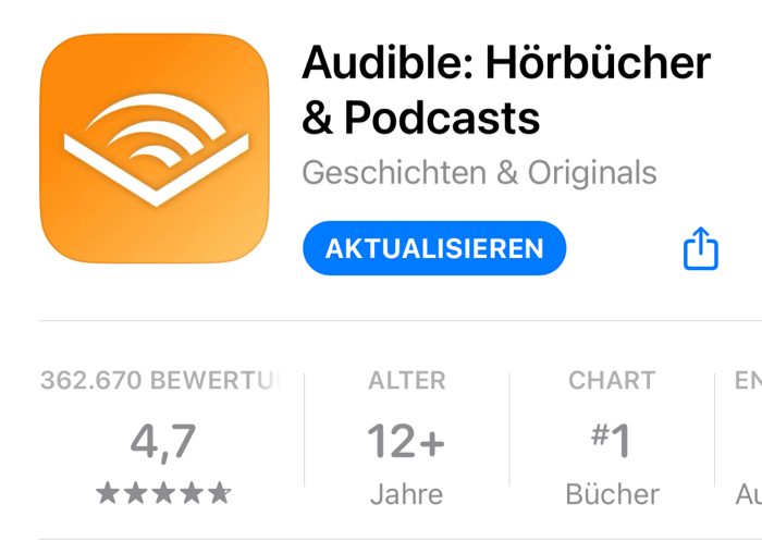 Audible aktualisieren