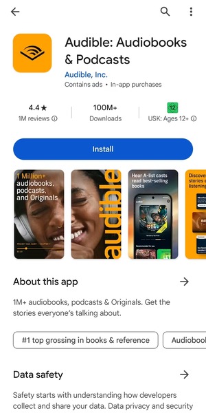 Audible-App erneut installieren
