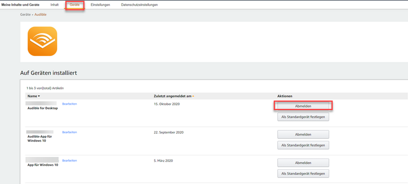 Das Profil in der Audible App öffnen