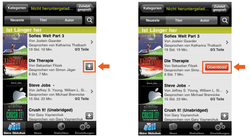 Audible Hörbüchern auf iPod touch 7 downloaden