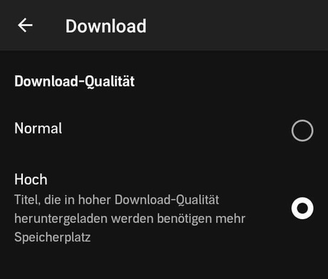 Audible-Download-Qualität wechseln