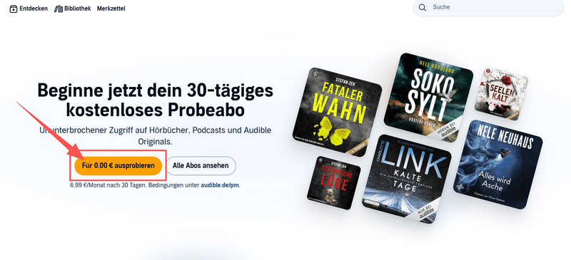 Audible Probeabo kostenlos testen