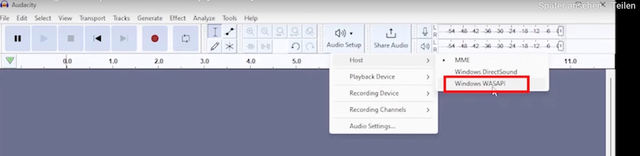 Audiotyp anpassen
