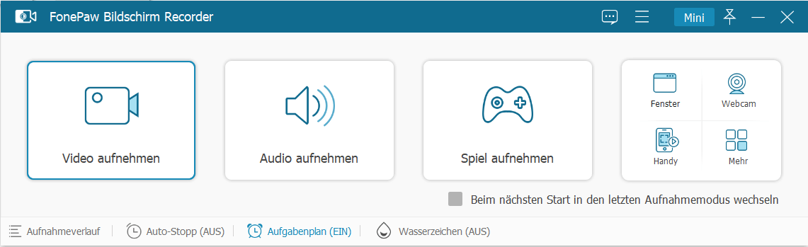Audio aufnehmen bei FonePaw