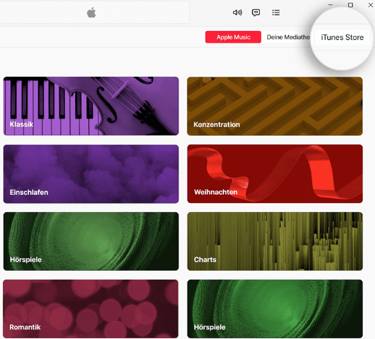 Den Song suchen bei Apple Music