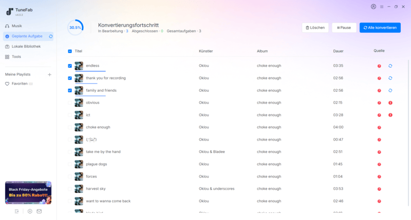 Batchdownload-Funktion TuneFab Apple Music Converter