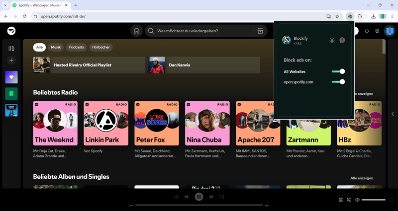 Blockify Spotify Ad Blocker Erweiterung