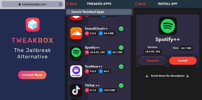 Cracked Spotify auf TweakBox herunterladen