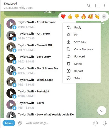Deezer-MP3-Download per Telegram Bot
