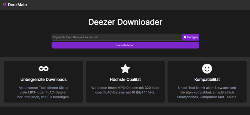 Deezer Songlink in DeezMate eingeben