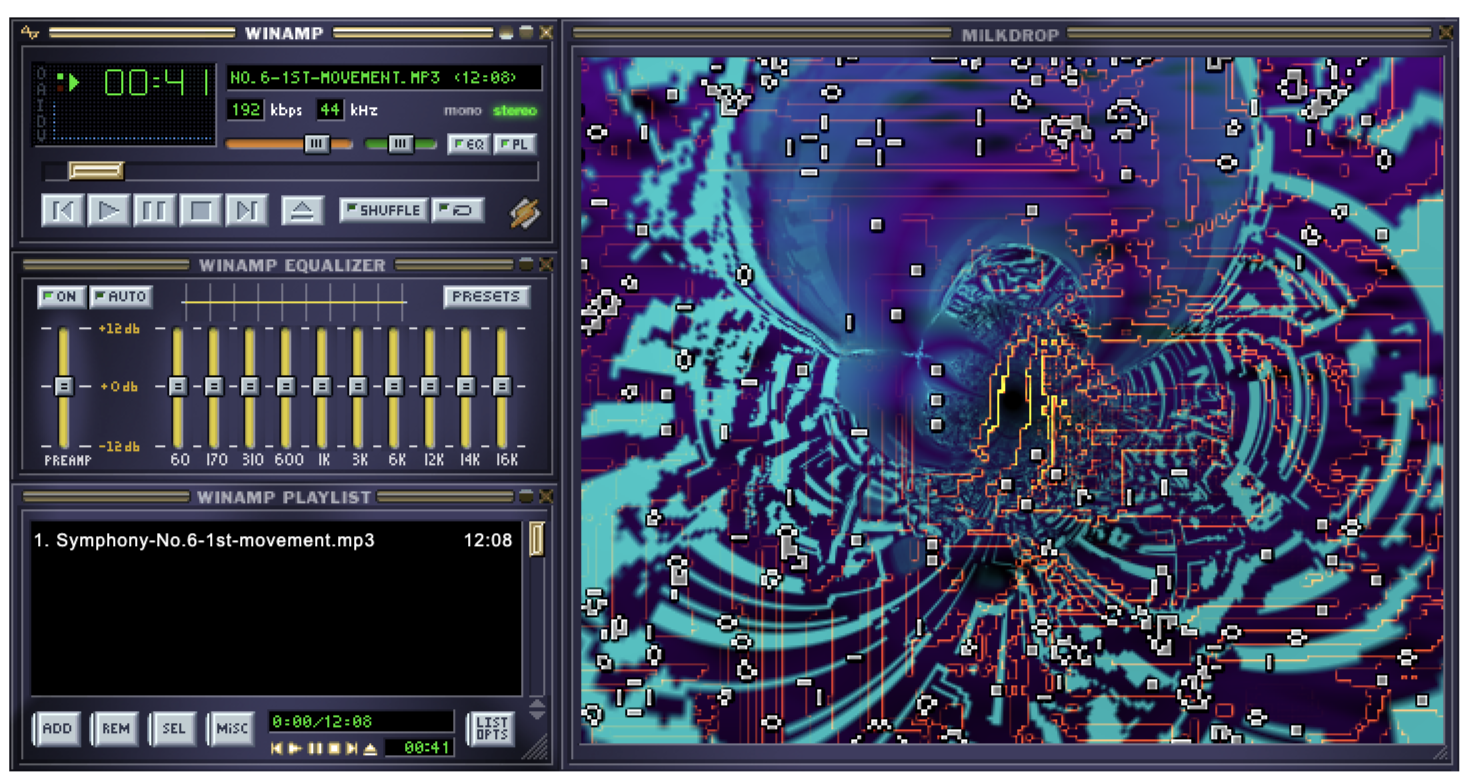 Die Hauptseite von Winamp