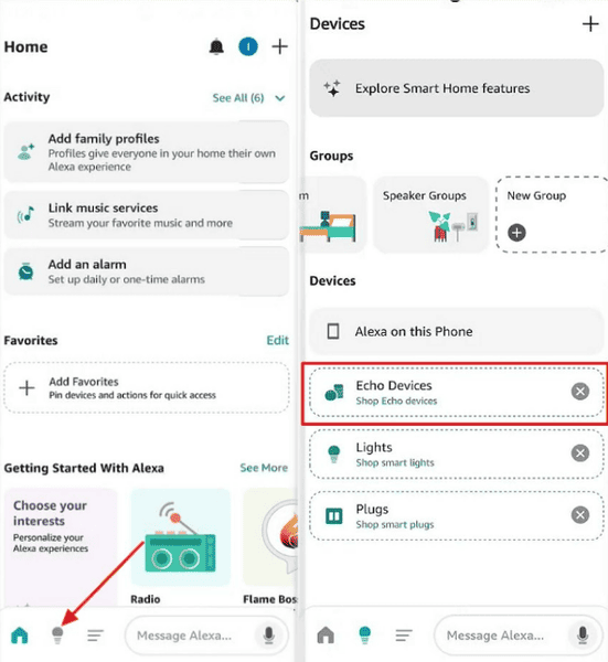 Echo-Geräte mit dem WLAN verbinden