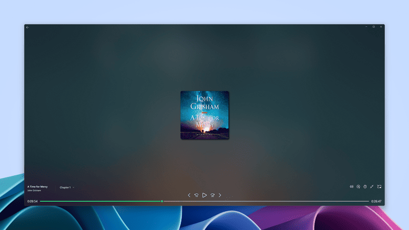 Ein Hörbuch im lokalen Audioplayer auf dem Computer abspielen
