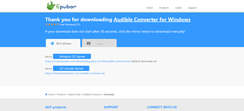 Epubor-Mirror-Link für die Installationsdatei