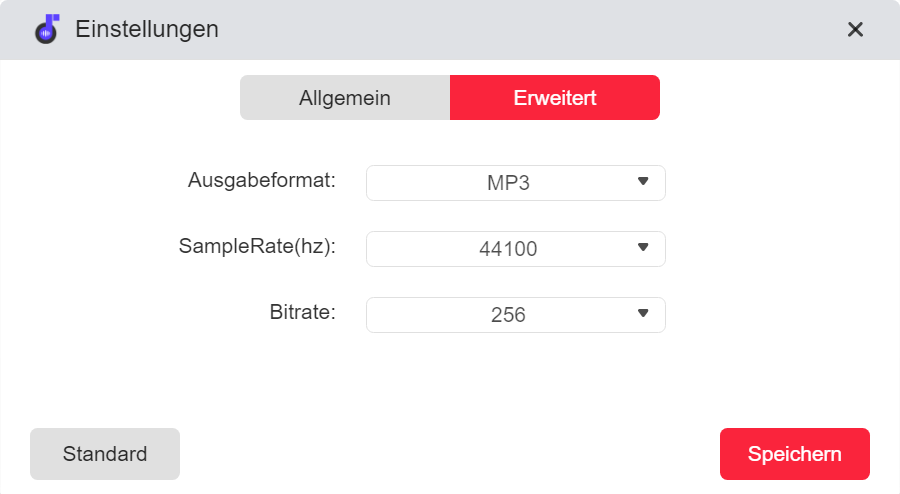 Parameter anpassen 