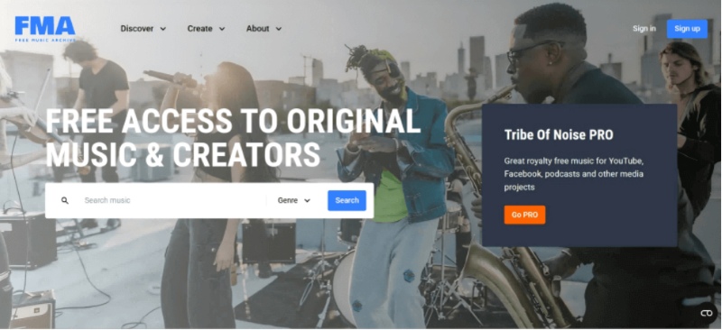 FMA bietet Tracks unter der Creative-Commons-Lizenz an