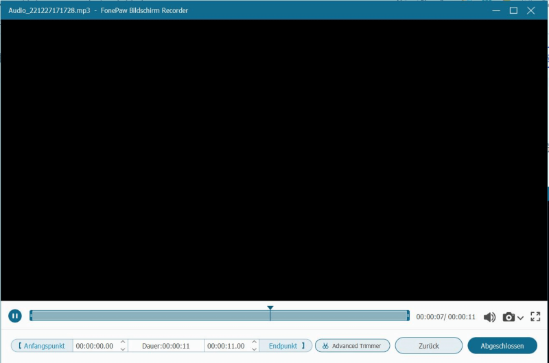 FonePaw Bildschirm Recorder Audio Aufnahme Vorschau