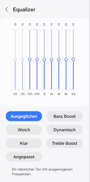 Frequenzbänder anpassen