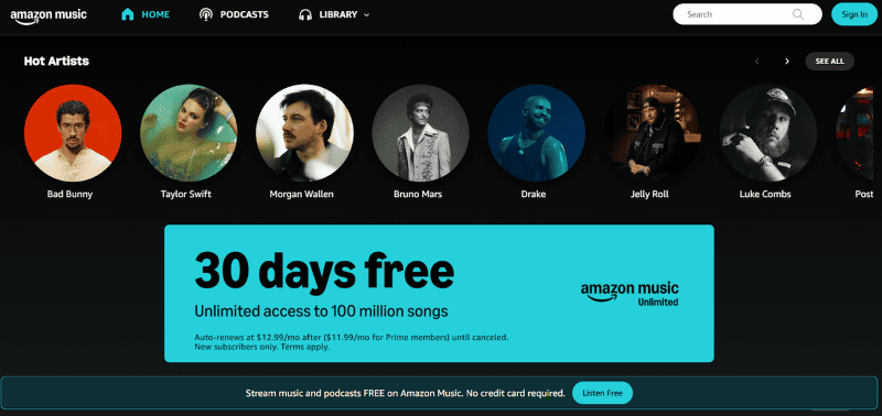 Amazon Music MP3 Store