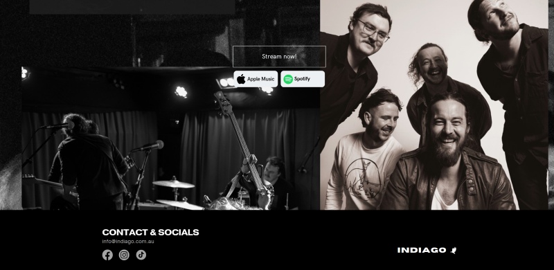 Die Hauptseite von Indiago