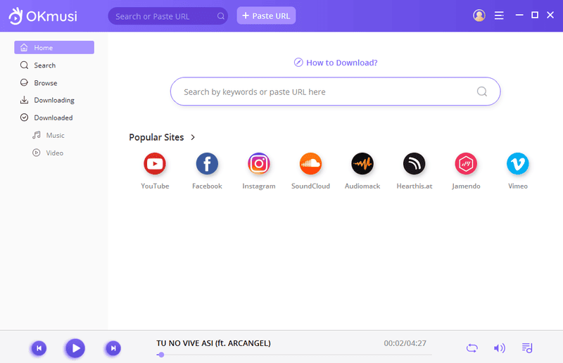 Hauptseite von OKmusi