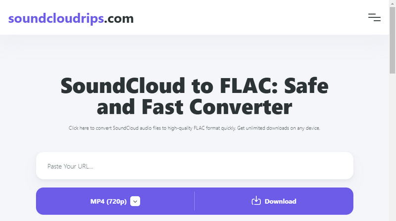 Hauptseite von soundcloudrips.com