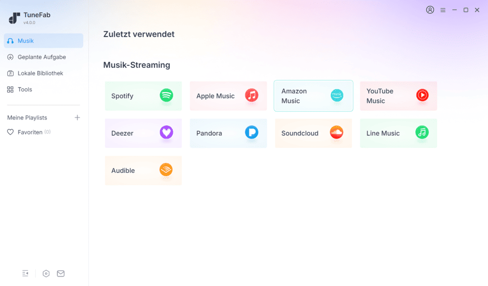 Hauptseite von TuneFab All-in-One Music Converter