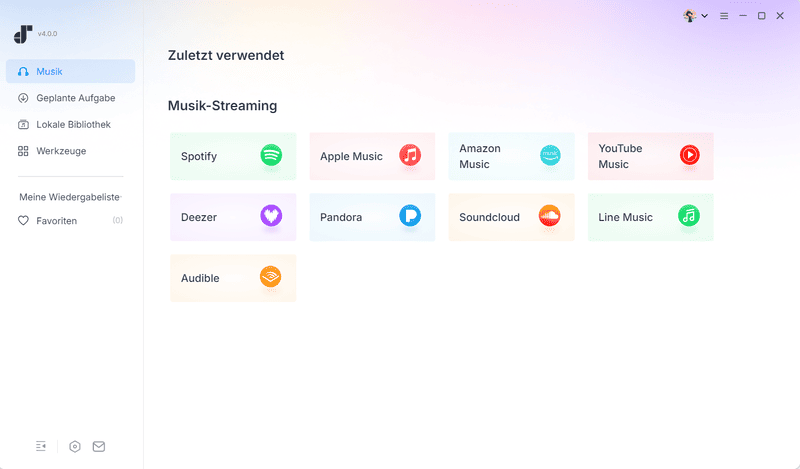 Hauptseite von TuneFab Music Converter