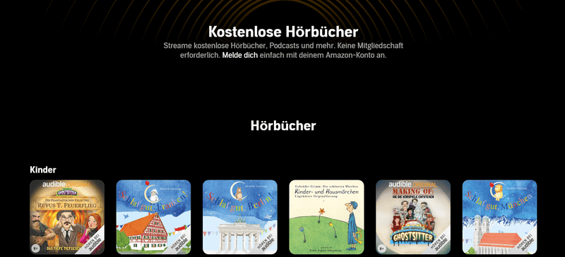 Kostenlose Hörbücher bei Audible