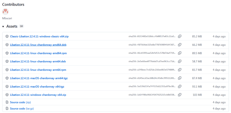 Libation auf Github downloaden